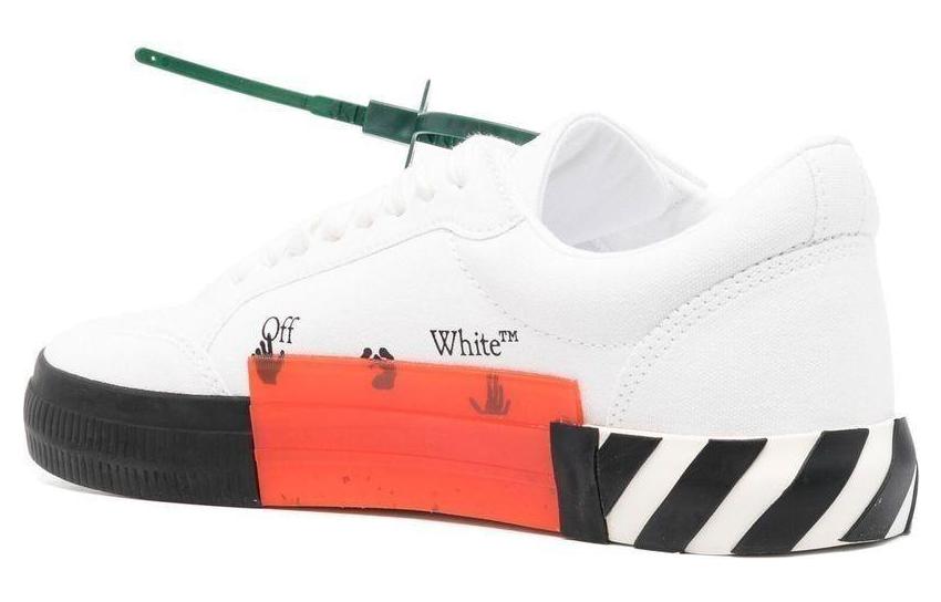 Off-White Low Vulcanized Canvas Sneaker 'White Black Blue Orange' OMIA085F22FAB0010145