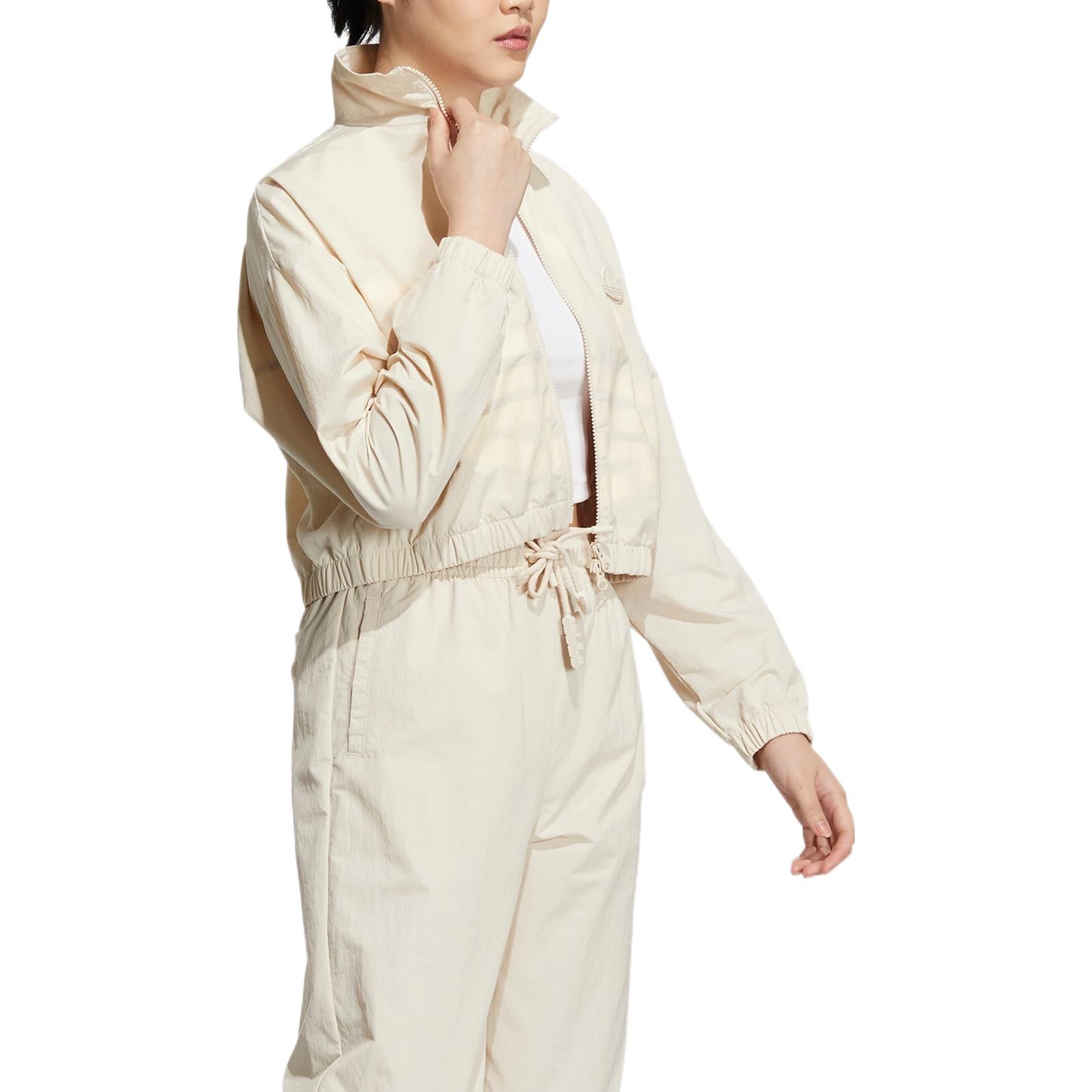 (WMNS) adidas Adicolor Track Jacket Asia Sizing 'Beige' HS1938