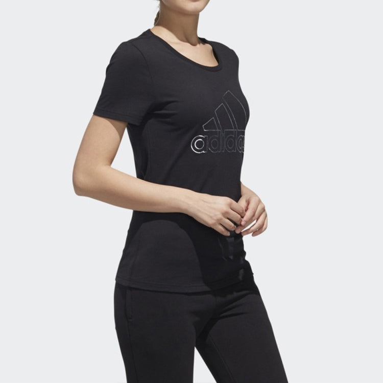 (WMNS) adidas Training Short Sleeve Black DY8680