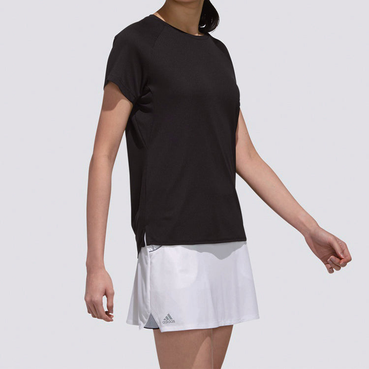 (WMNS) adidas CLMCH TEE Tennis Sports Short Sleeve Black DQ2947