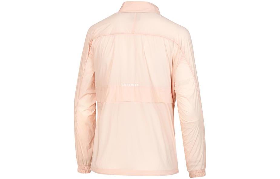 (WMNS) Skechers Solid Color Side Striped Jacket 'Pink White' P222W028