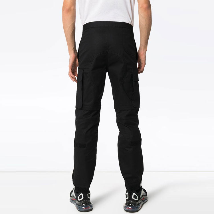 Off-White Alphabet Pattern Detachable Casual Long Pants Ordinary Version Black OMCF014R20G480121001