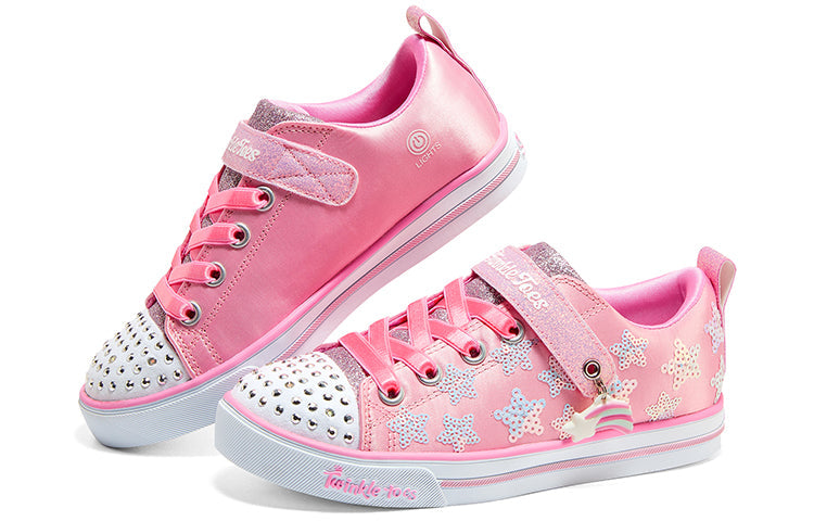 (GS) Skechers Sparkle Lite 'Pink White' 314772L-LPMT