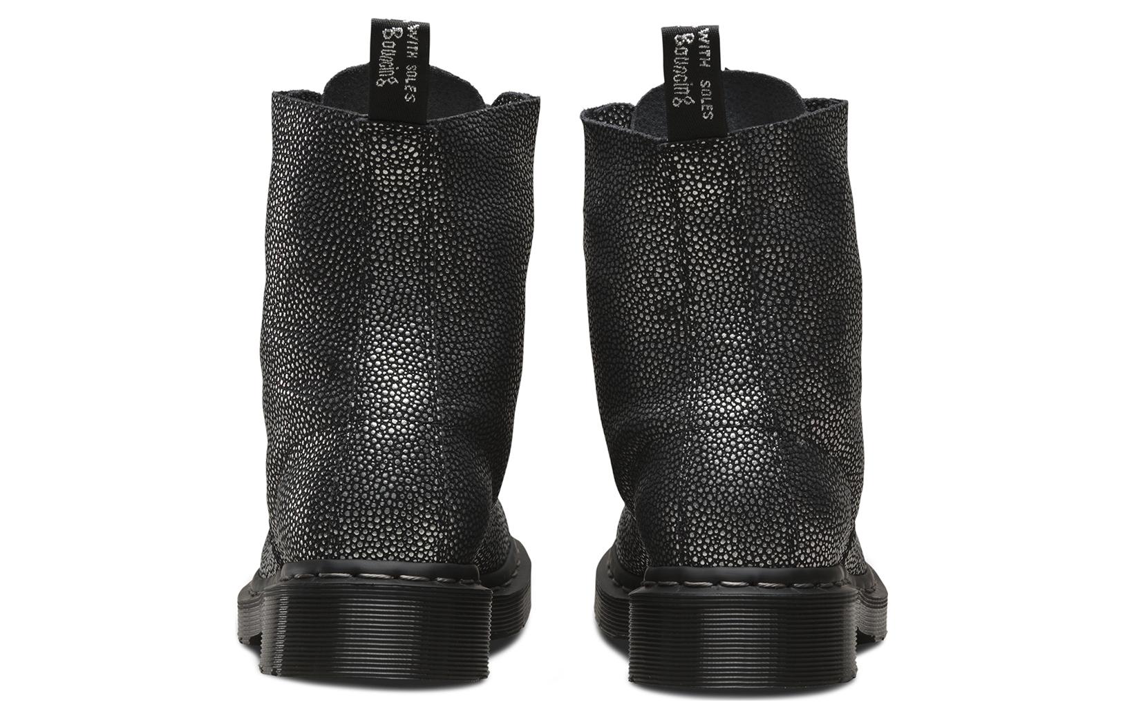 (WMNS) Dr.Martens 1460 Metallic Pebble Pascal 'Black Silver' 23139012