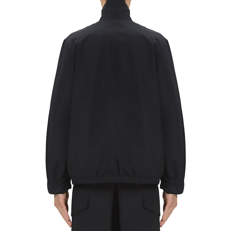 Men's Y-3 Loose Stand Collar Casual Zipper Jacket Black GK4561