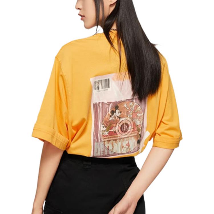 (WMNS) Li-Ning x Disney Crossover Sports Fashion Tee 'Yellow' AHSR214-5