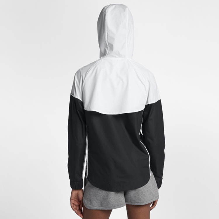 (WMNS) Nike Wind Runner Hat Zip Jacket White/Black 883496-011