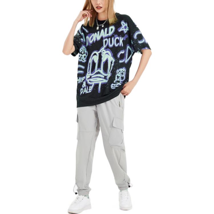 Li-Ning x Disney Donald Duck Graphic T-shirt 'Black' AHSS273-3