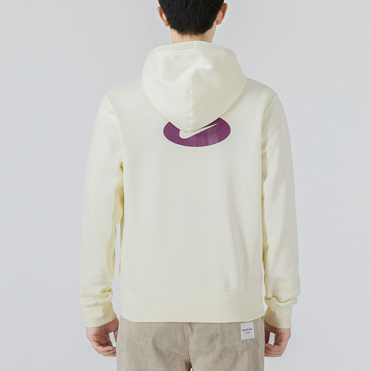 Nike Sportswear Swoosh League Logo Hoodie 'White Purple' DM5341-113