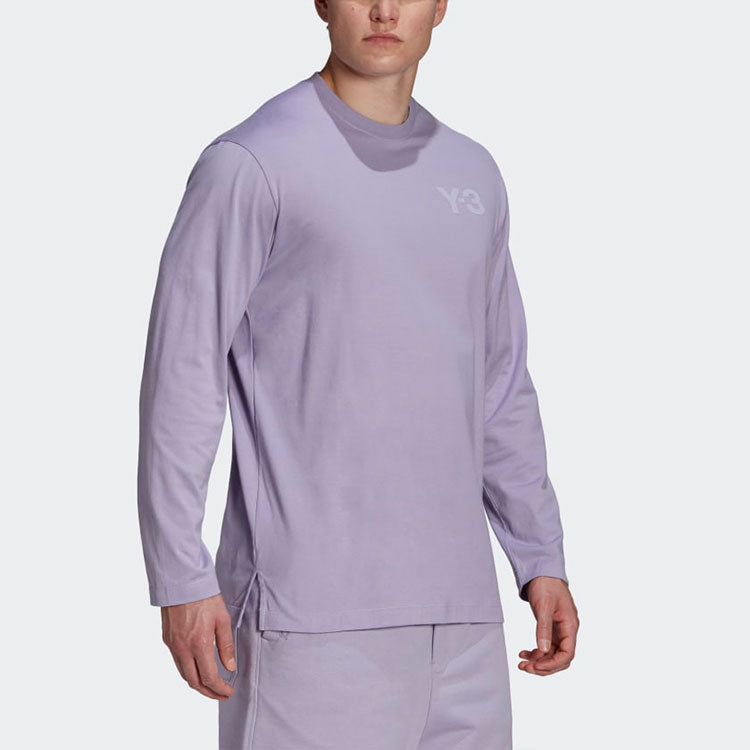 Men's Y-3 Casual Logo Long Sleeves Purple GV4121