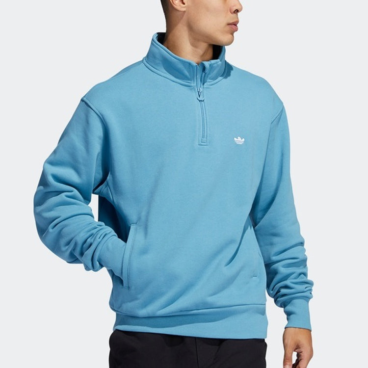 adidas Heavyweight Shmoofoil 1/4 Zip Sweatshirt 'Blue' GL9943