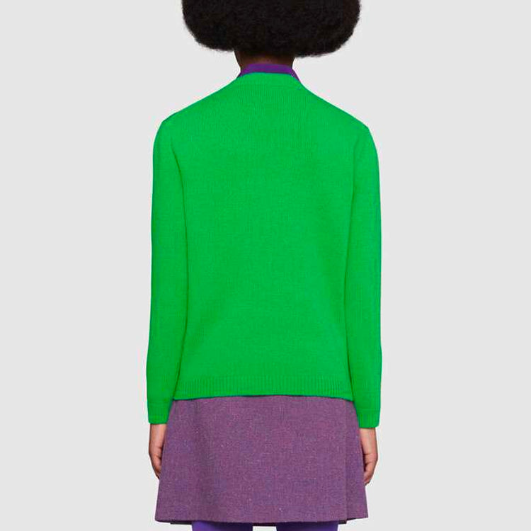 (WMNS) Gucci x Doraemon Wool Crewneck Sweater 'Green' 655654-XKBVZ-3319