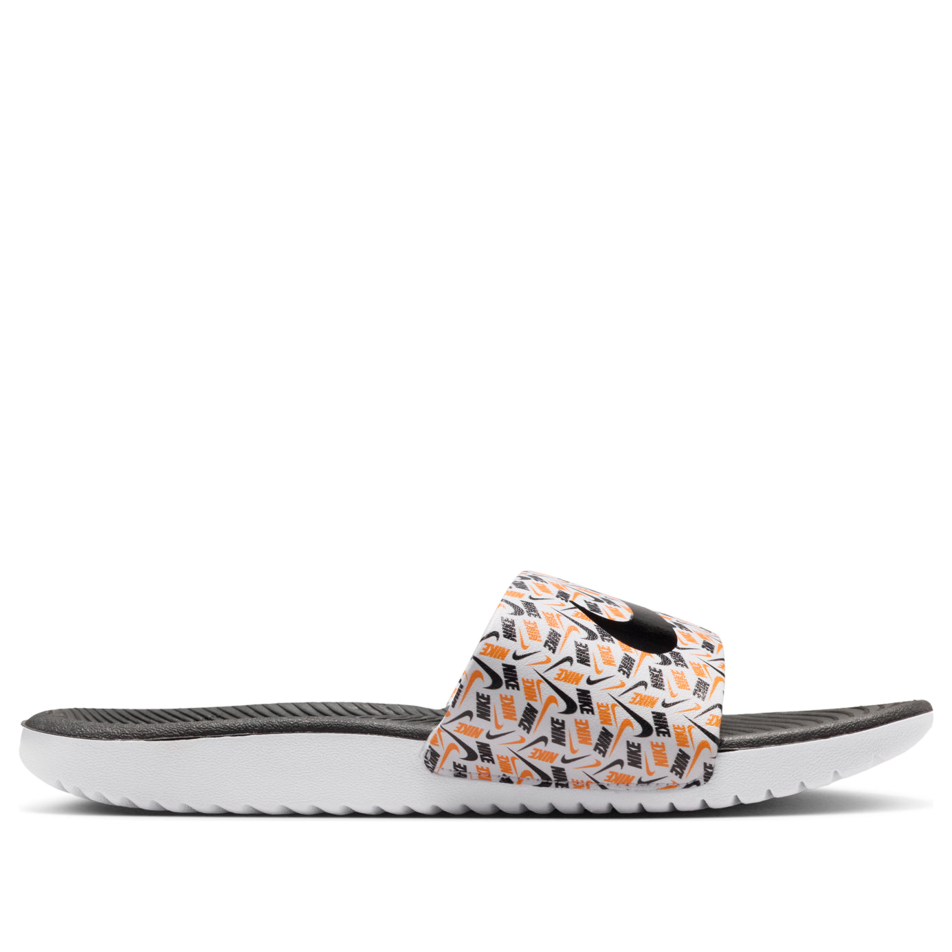 (GS) Nike Kawa Slides 'White Black Total Orange' IR5202-101