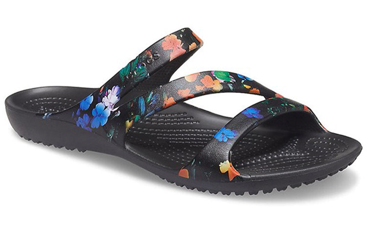 (WMNS) Crocs Kadee Casual Sandals Tie Dye Black 206894-001