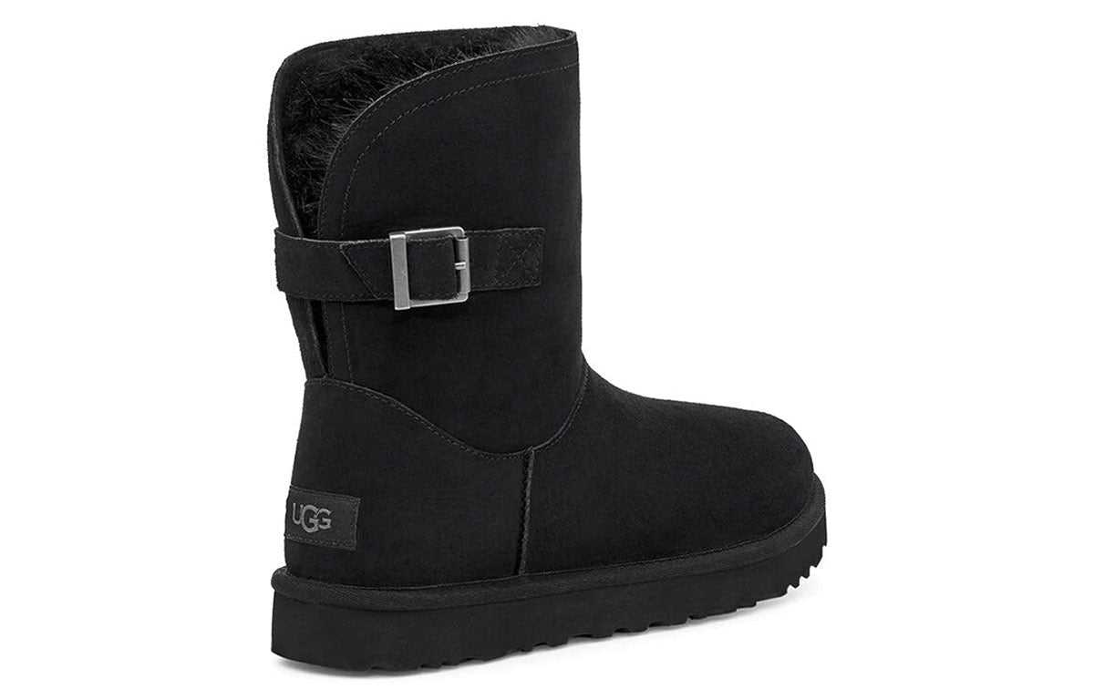 (WMNS) UGG Chantel Side Buckle Snow Boots Black 1119151-BLK