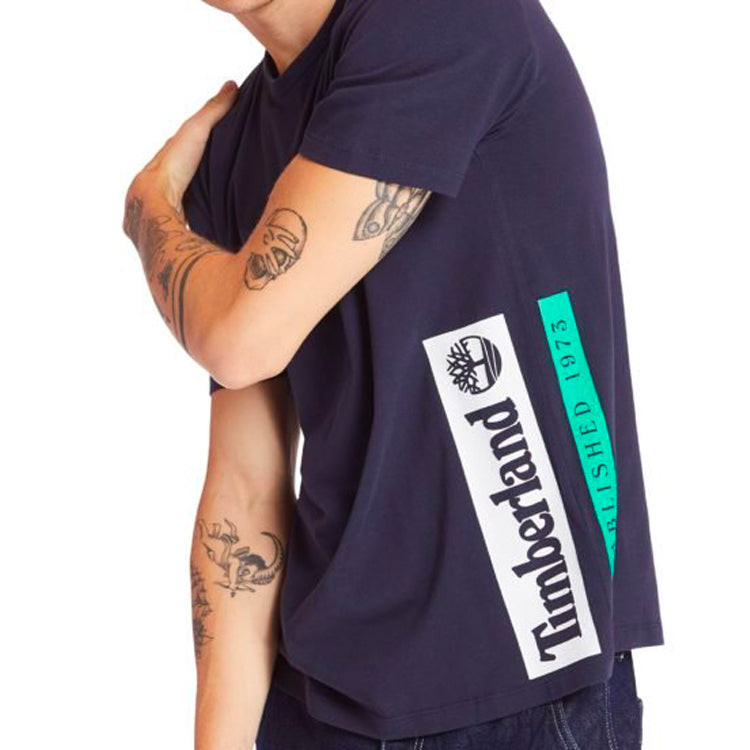 Men's Timberland SS20 Printing Short Sleeve Black A22REU10
