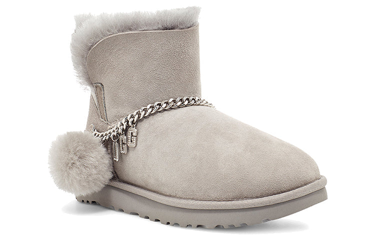 (WMNS) UGG Classic UGG Charm Mini Fleece Lined Gray 1112493-SEL