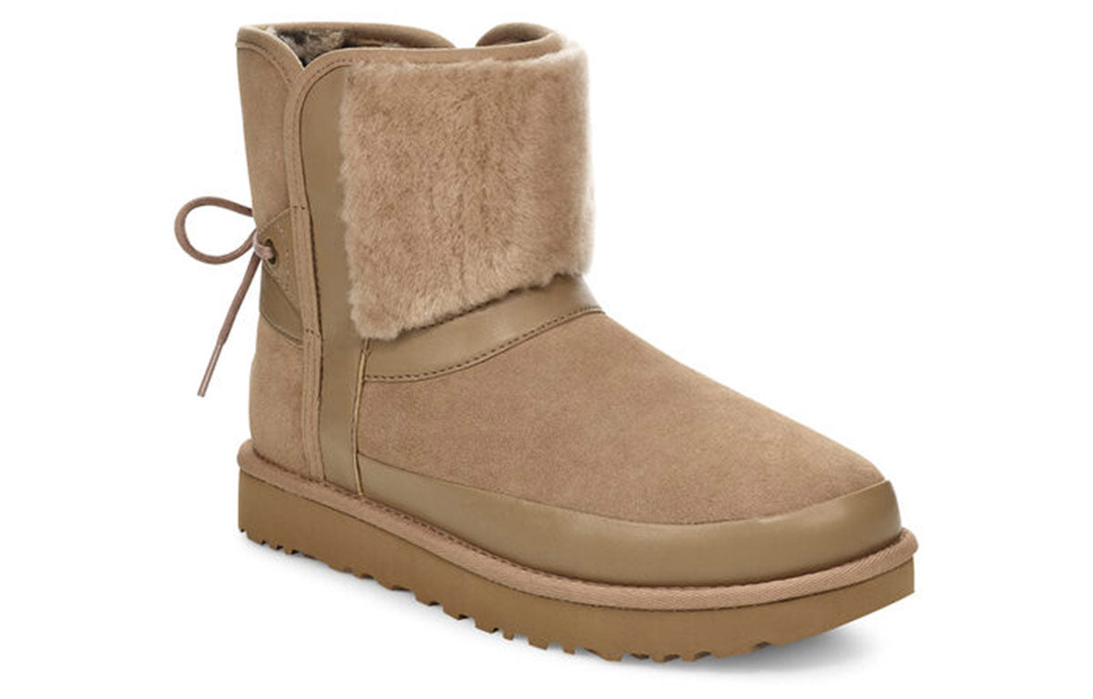 (WMNS) UGG Classic Leopard Lined Bow 'Brown' 1105354-AMP