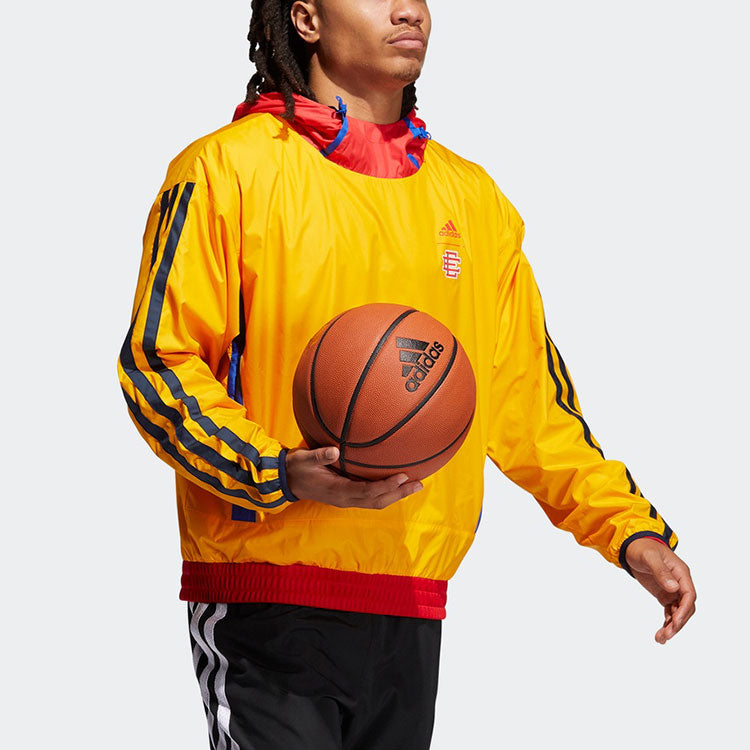 adidas Ee Mcd Basketball Casual Sports hooded Long Sleeves Yellow H16555