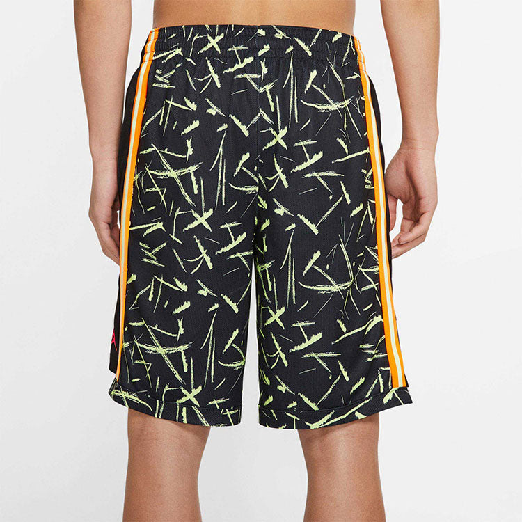 Air Jordan Splash Ink Graffiti Basketball Sports Knit Shorts Black CW7084-010