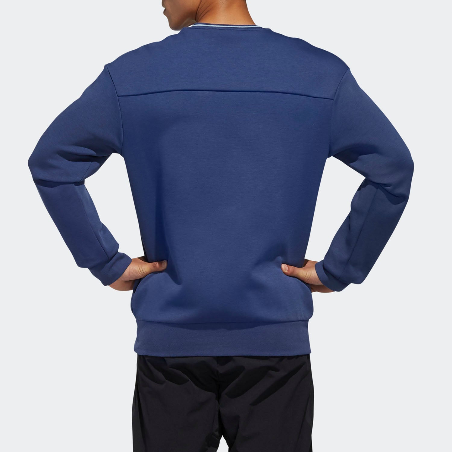 adidas WJ SWT Logo Casual Sports Round Neck Pullover Blue FM9346