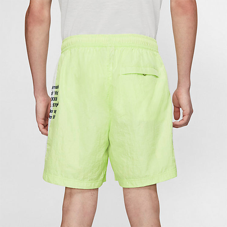 Nike Sportswear Swoosh Side Alphabet Embroidered Woven Sports Shorts Light Green CJ4905-701