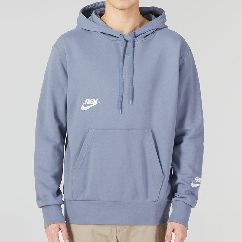 Men's Nike Logo Printing Drawstring Hooded Casual Blue DQ5650-493