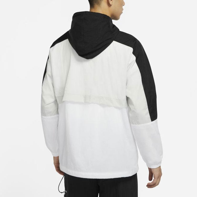 Men's Nike Casual Sports Windproof Hooded Woven Autumn Colorblock Jacket DO0776-010