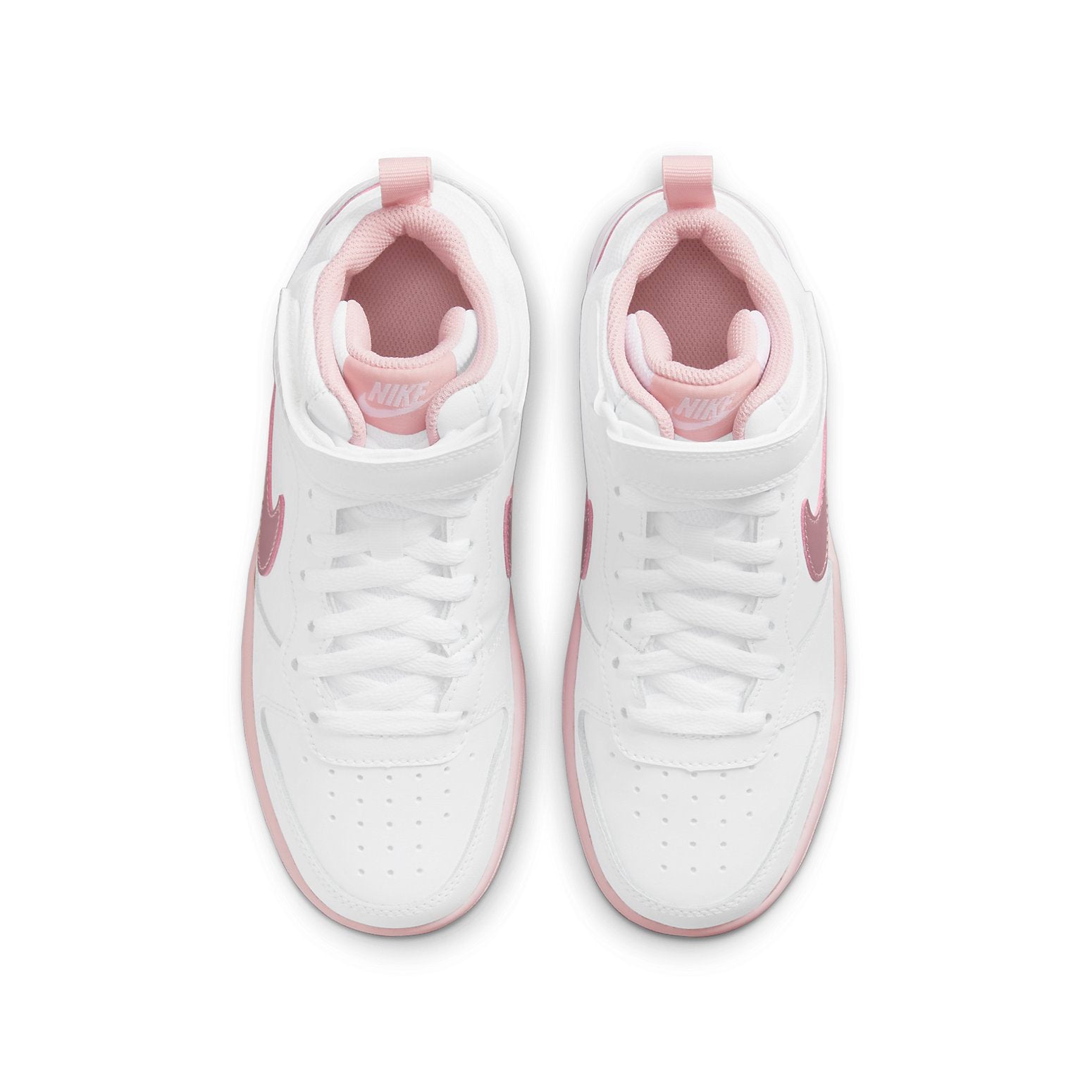 (GS) Nike Court Borough Mid 2 'White Pink Glaze' CD7782-105