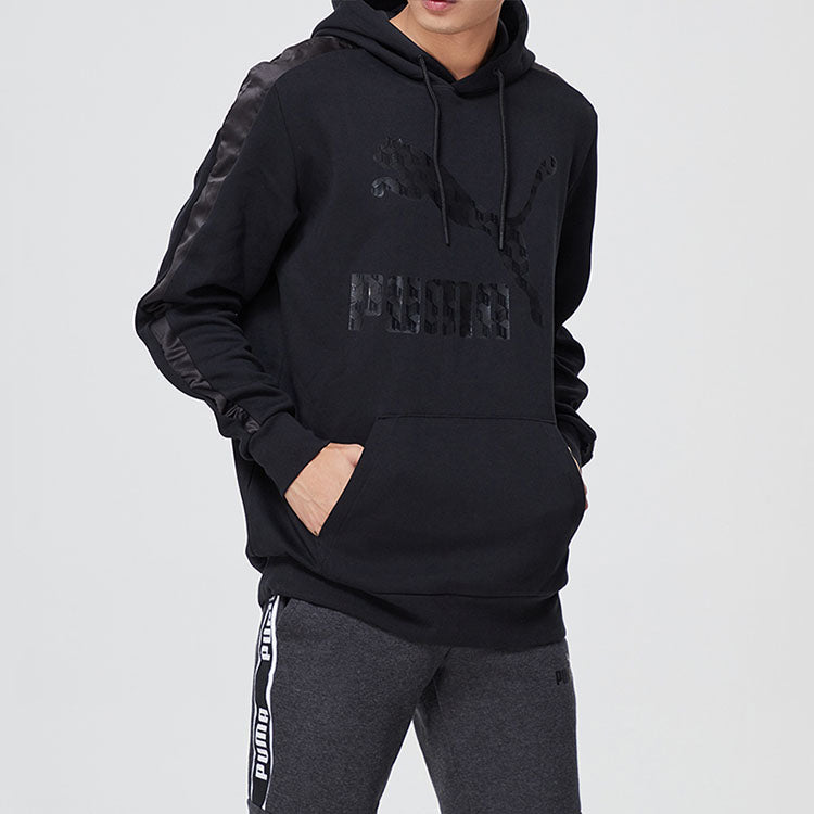 PUMA Casual Printing hooded Long Sleeves Black 596739-01