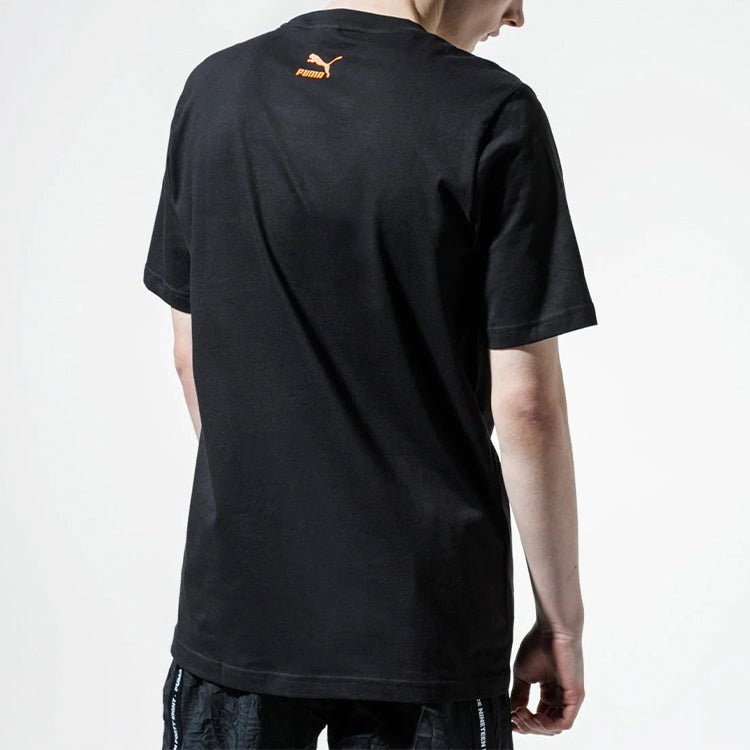 PUMA Printed Logo Short Sleeve TEE Black 598939-01