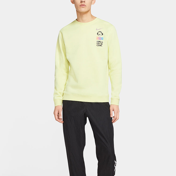 Nike Sportswear Club Fleece Round Collar Male Orange Green DC3938-750