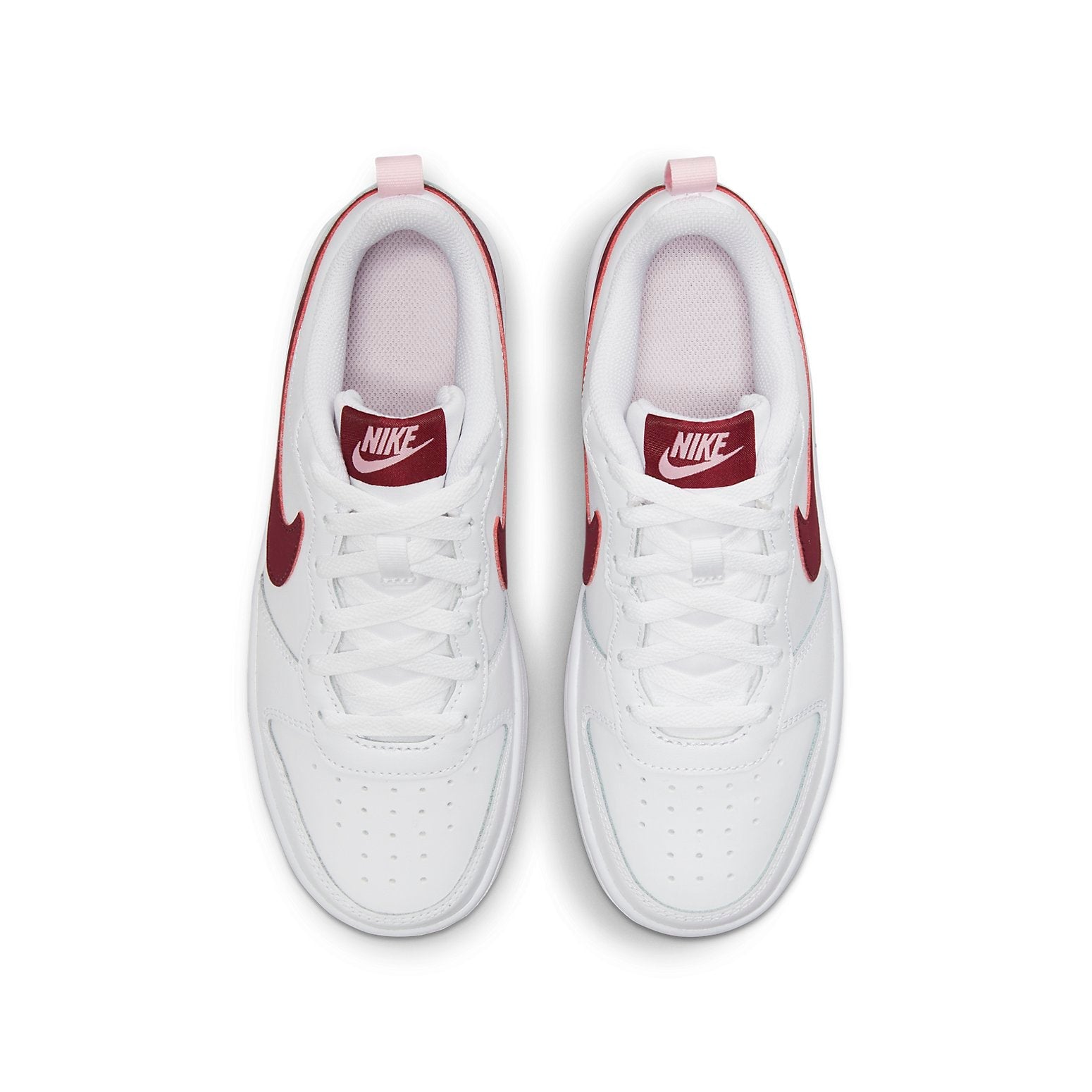 (GS) Nike Court Borough Low 2 'White Dark Beetroot' BQ5448-120