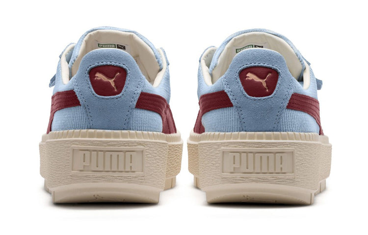 (WMNS) PUMA Platform Trace Corduroy Casual Shoes Blue 366977-03