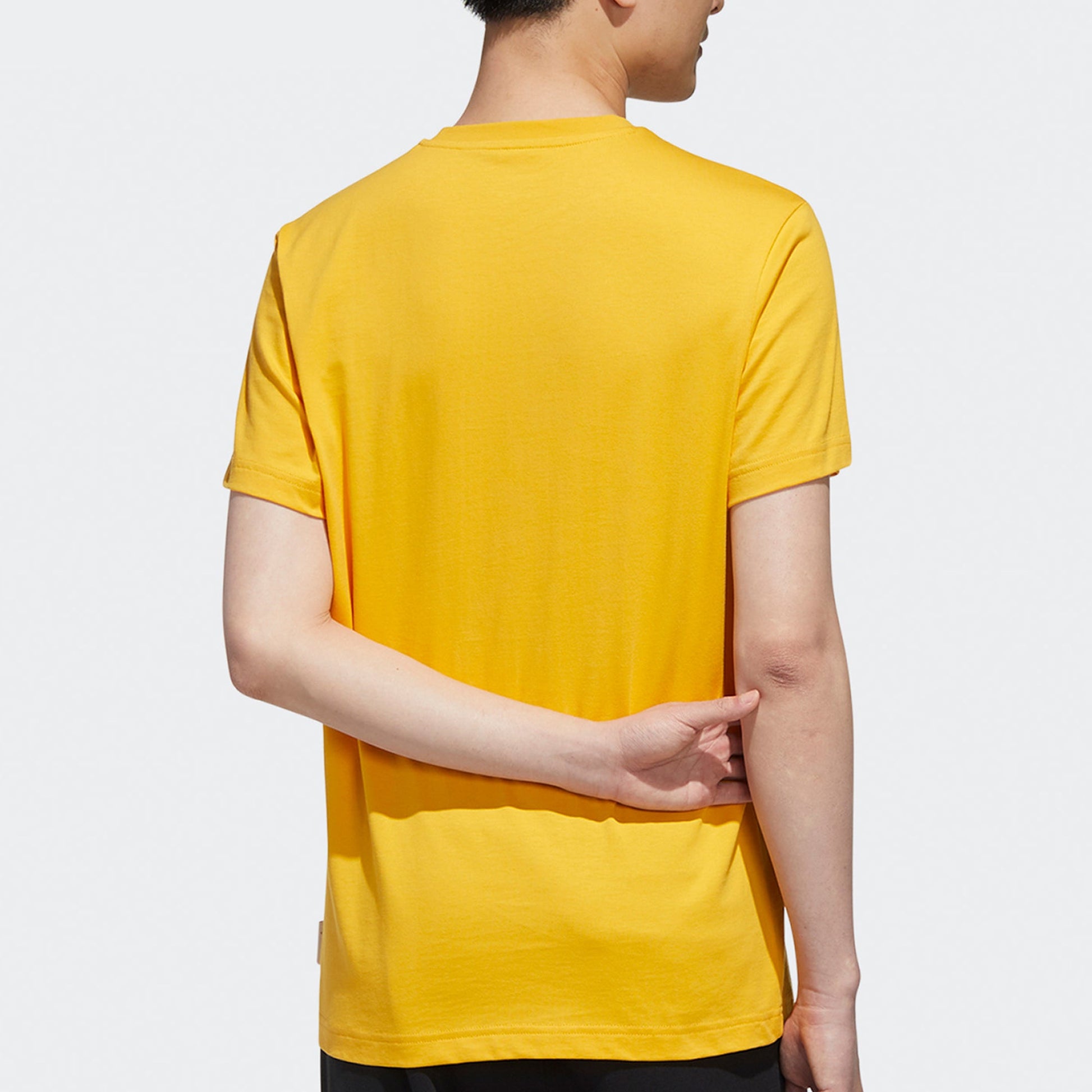 adidas neo x Yellow Crossover M Gdtm Tee Printing Round Neck Sports Short Sleeve Yellow GL7242