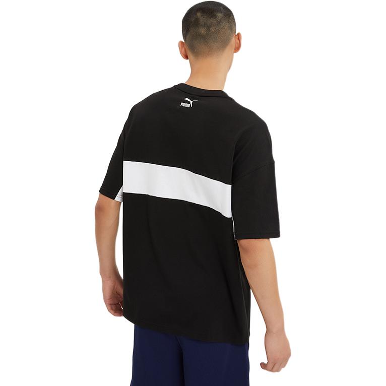 PUMA Coloblock Logo Tee 'Black' 537871-01