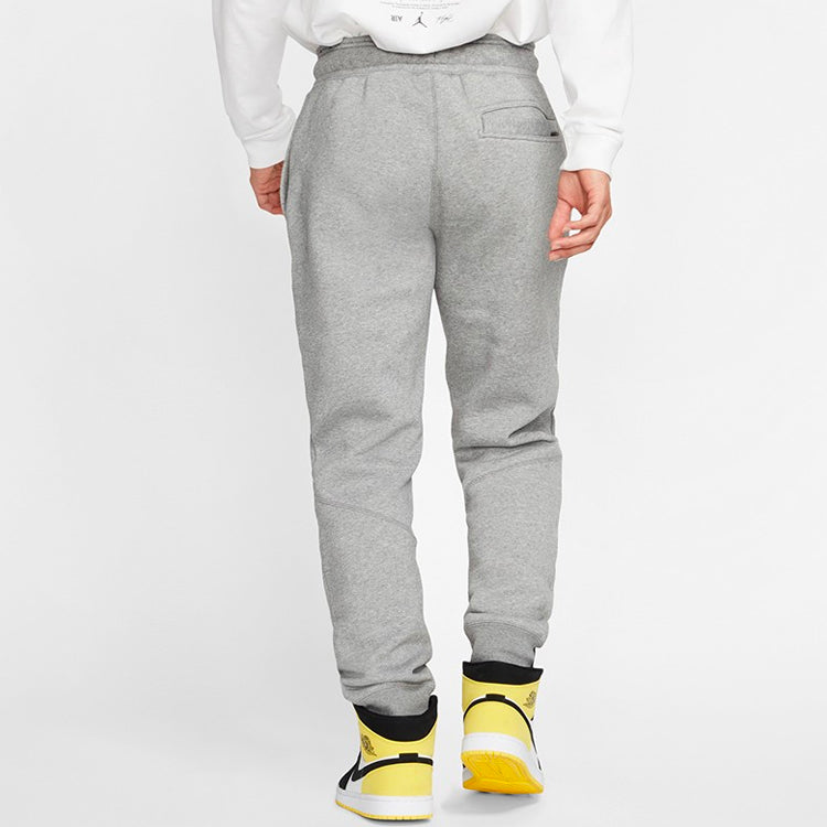 Air Jordan Fleece Casual Bundle Feet Sports Long Pants Gray CD8740-091