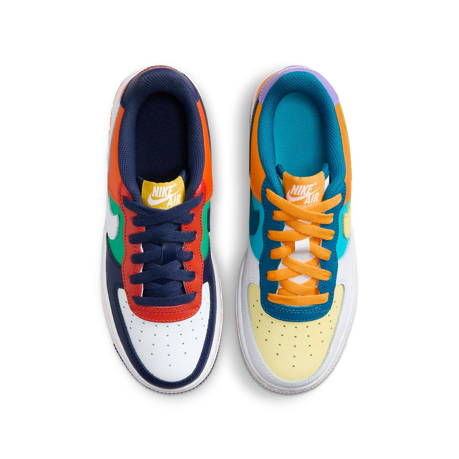 (GS) Nike Air Force 1 Low 'Multi Color Orange Blue' FQ8368-902