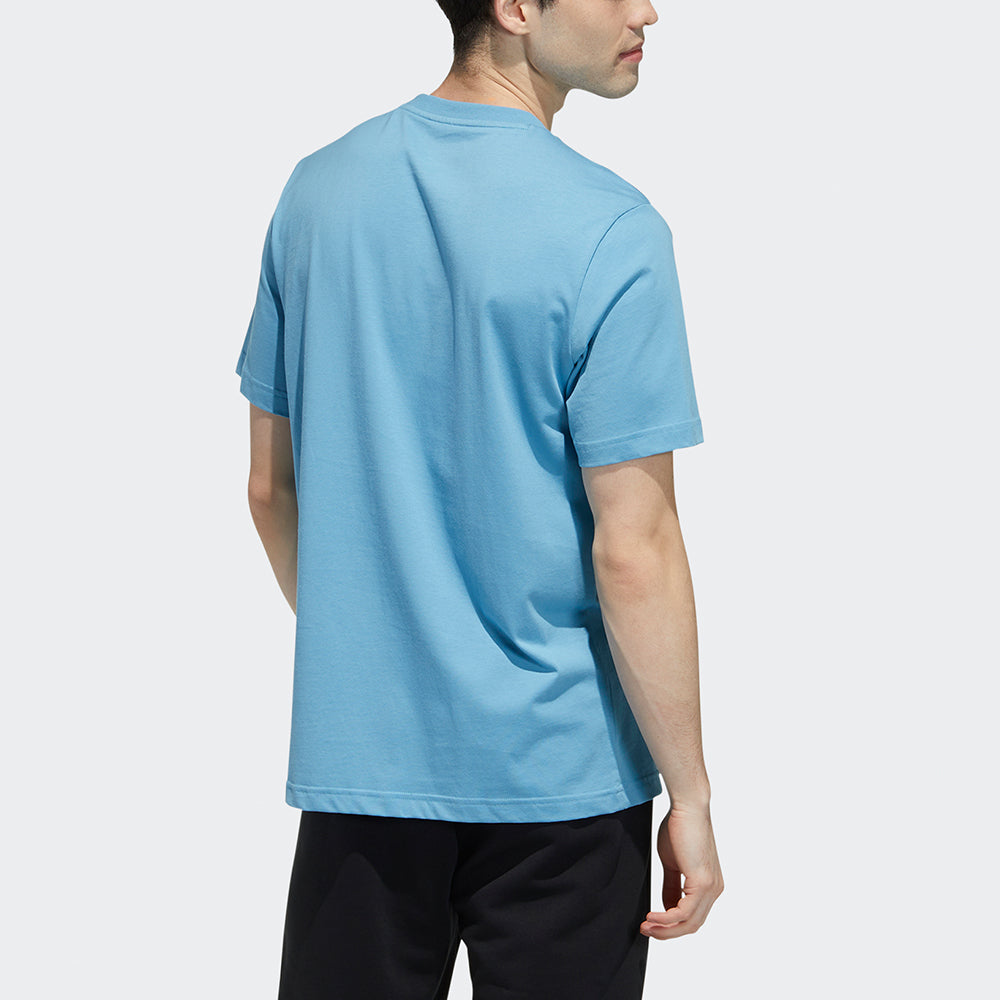 adidas neo Casual Sports Round Neck Short Sleeve Sky Blue GP4892