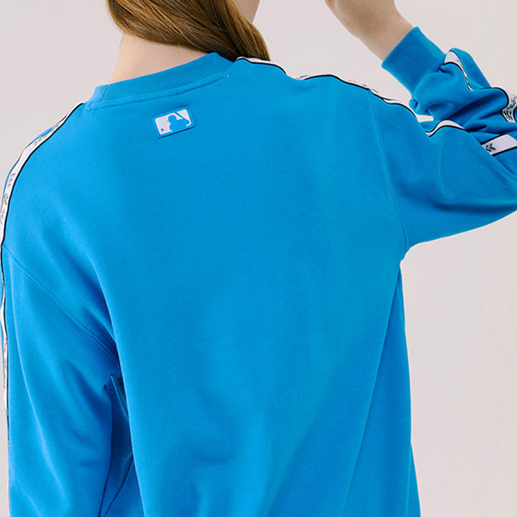 MLB NY New York Yankees Loose Casual Round Neck Long Sleeves Unisex Blue 31MTT1011-50U