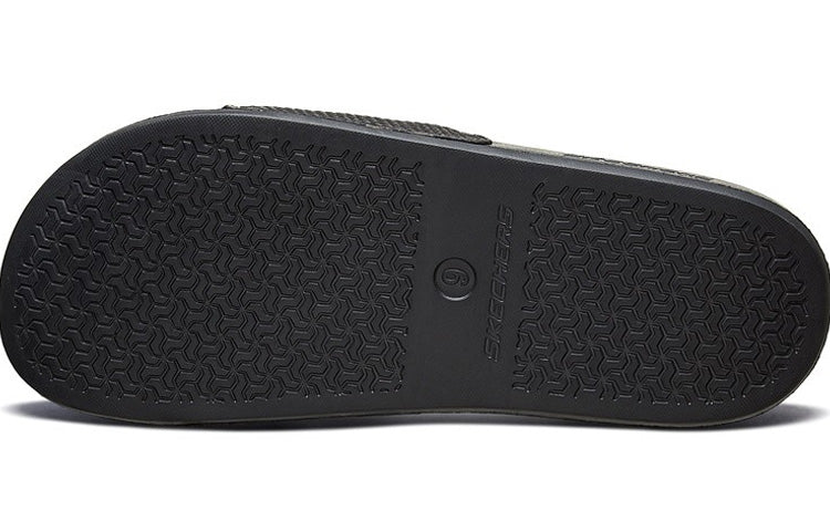 Skechers Velcro Flat Heel Sports Slippers Black 51729-BBK