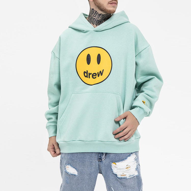 Drew House Mascot Smiling Face hooded Fleece Lined Unisex Mint Green DR-SS20-004