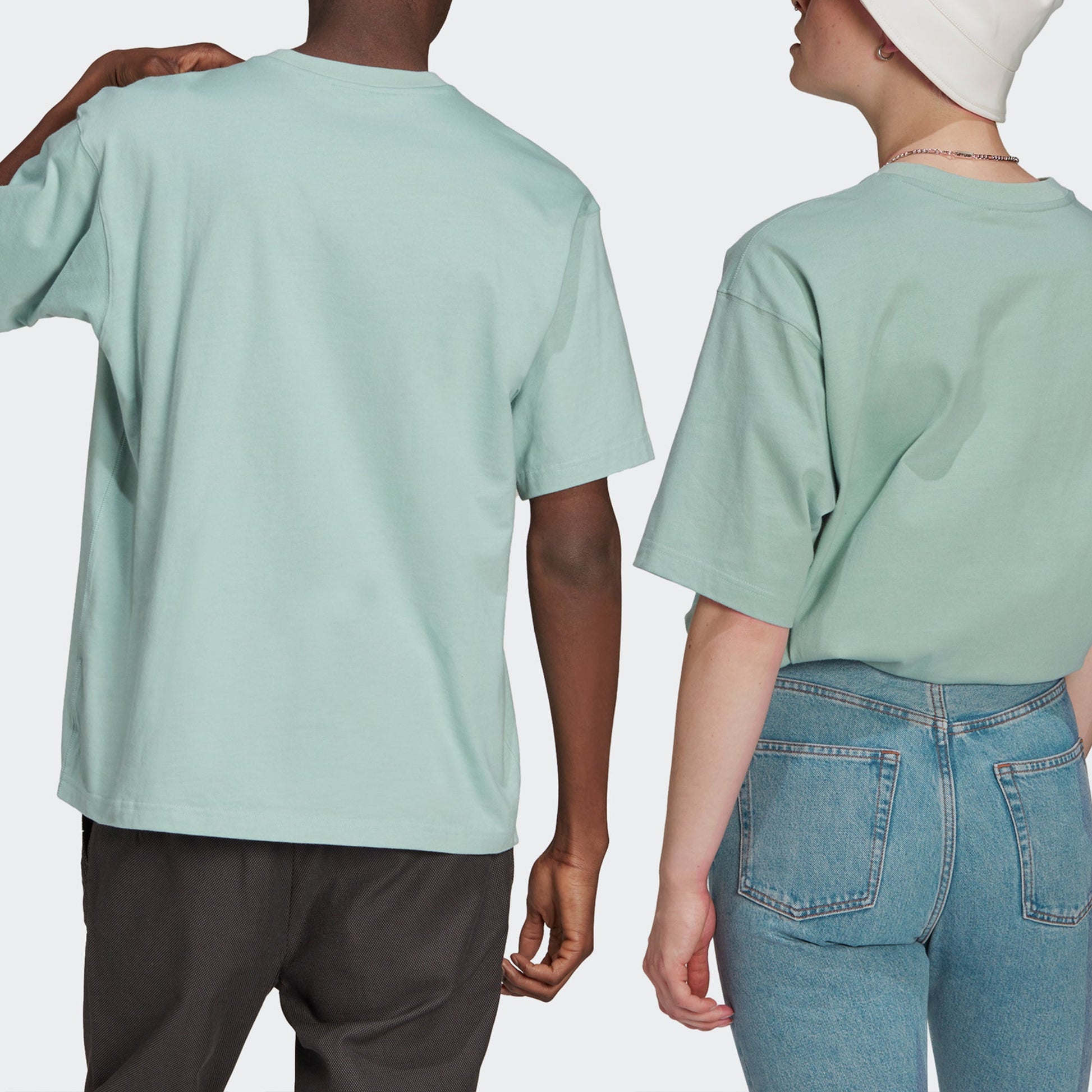 adidas originals Premium Tee Mini Logo Embroidered Sports Round Neck Short Sleeve Couple Style Green GN3377