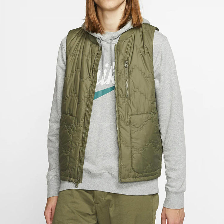 Nike SB Skateboard Stay Warm vest Sports Hooded Jacket Green BV0976-222