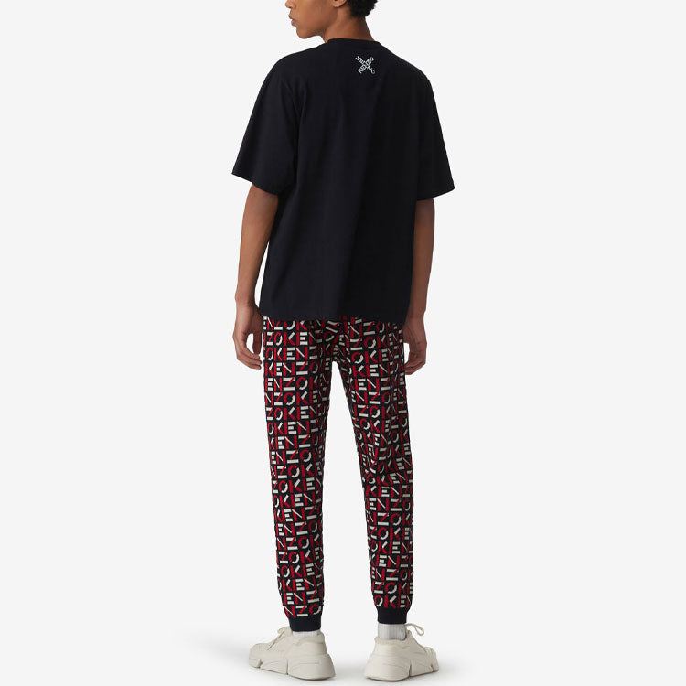 KENZO SS21 Sport Series Logo Letter Printing Male Black FA65TS5024SJ-99