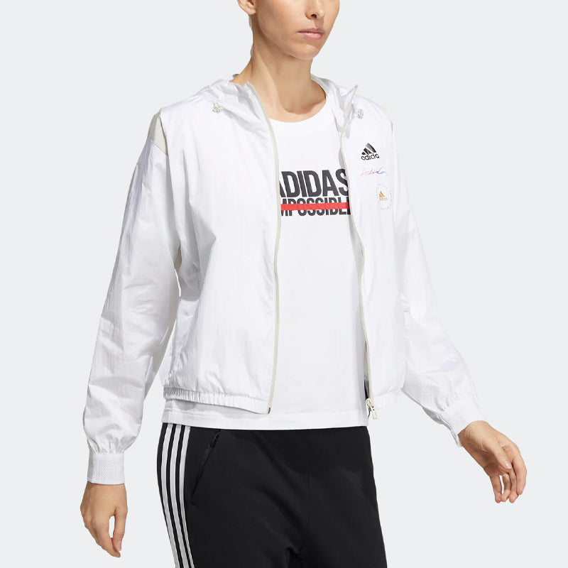 (WMNS) adidas UST Windbreaker Asia Sizing 'White' HE9959