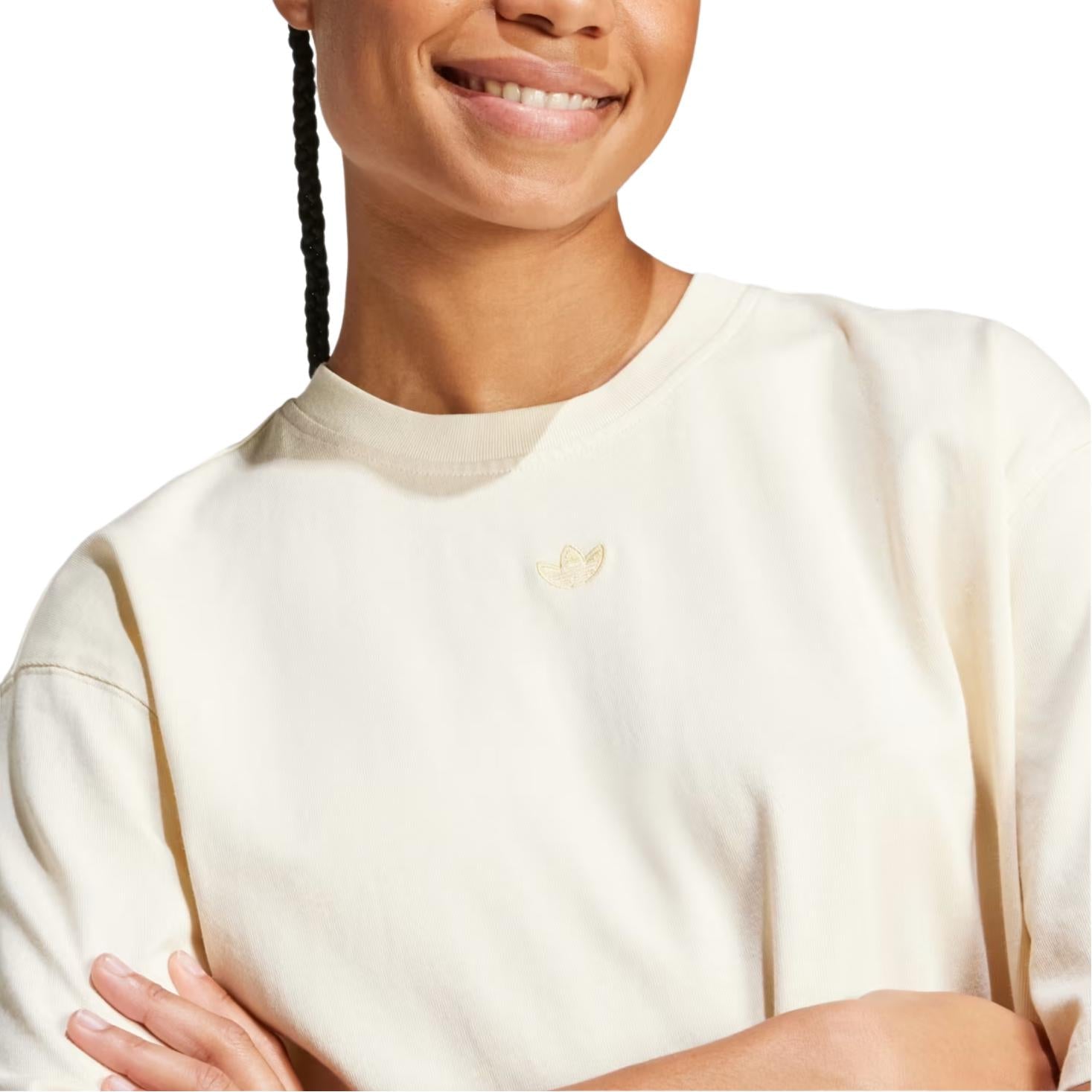 (WMNS) adidas Washed Oversized T-Shirt Asia Sizing 'White' JD0039