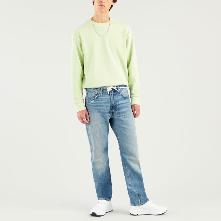 Men's Levis Embroidered Logo Round Neck Long Sleeves Green 87466-0002