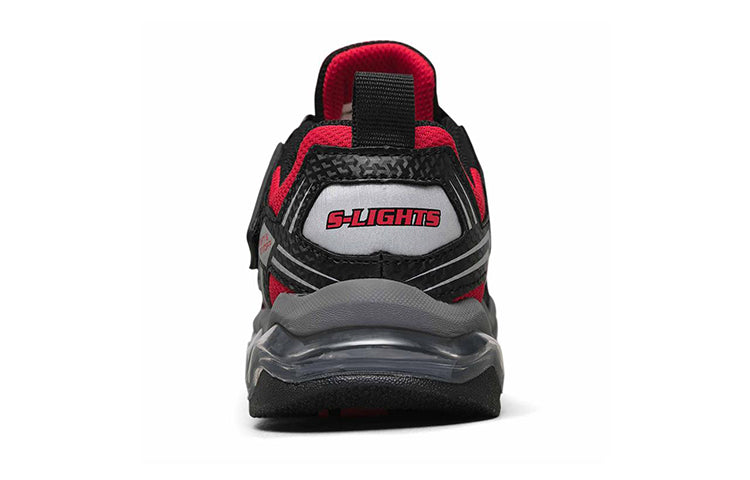 (GS) Skechers Turbowave Non-Slip Wear-resistant Low Tops Sports Shoe Black Red 90736L-BKRD