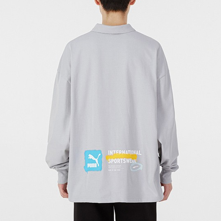PUMA Trend Graphic Logo Sweatshirt 'Grey' 536075-19